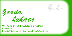 gerda lukacs business card